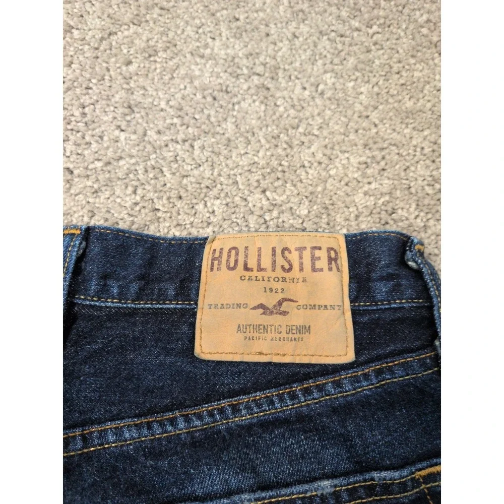Hollister Epic Flex Straight Leg Dark‎ Wash Denim Jeans Mens 28x30 Indigo